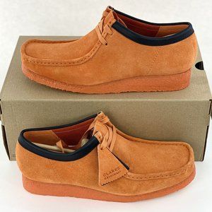 Clarks Originals Wallabee Orange Suede Men's Shoes Chukka Boots Limited Edition